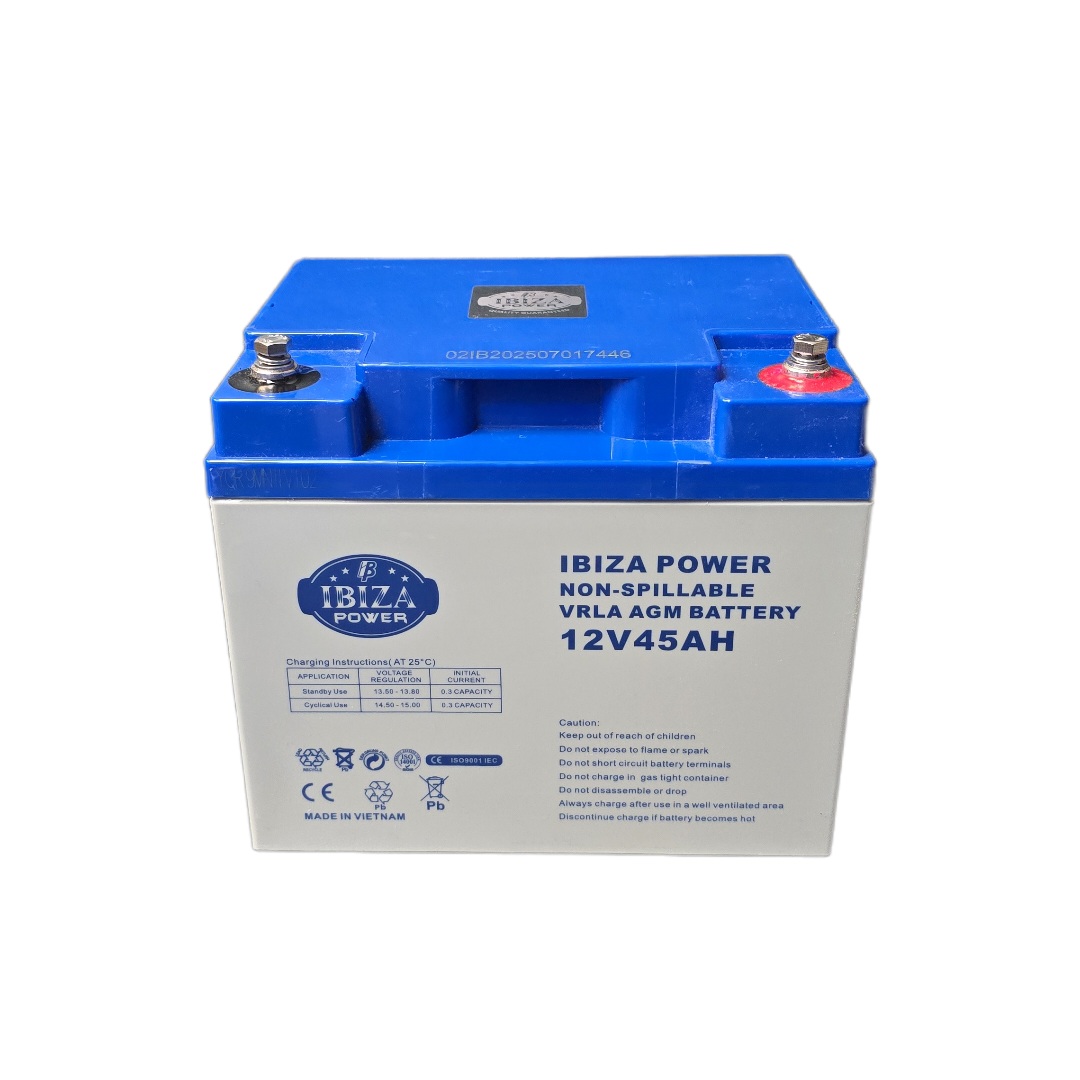 باتری 12 ولت 45 آمپر ساعت ایبیزا IBIZA 12V 45AH